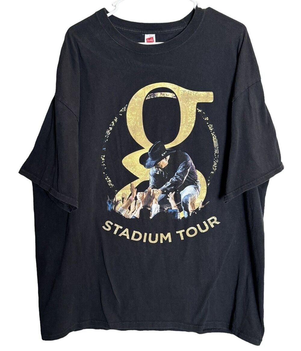 GARTH BROOKS Stadium Tour Tee Unisex Graphic Print Short Sleeve T-Shirt Size 2XL